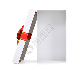 白色上打开礼品盒背景图片