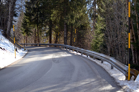 冬季公路街道背景图片