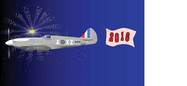 2016年飞机班纳艺术品螺旋卡片绘画插图艺术桨飞机庆典焰火螺旋桨背景图片