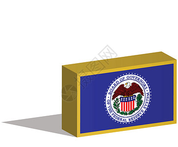 中央银行联邦储备系统商业打印白色邮票海豹体系公司标识资产品牌插画