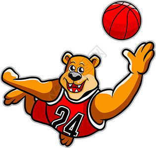 篮球熊熊和篮球素材高清图片