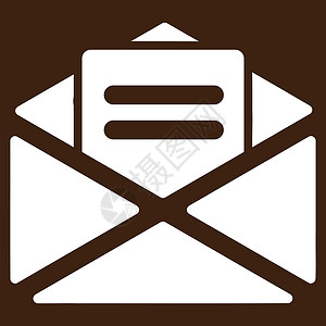 从打开邮件图标垃圾邮件邮资邮政背景信封棕色字形电子邮件数据通讯插画