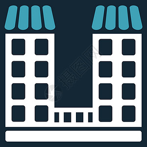 来自的公司图标房子酒店深蓝色摩天大楼建筑学背景办公室公寓土壤小屋背景图片