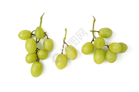 绿葡萄素食白色影棚水果美食家绿色健康饮食背景图片