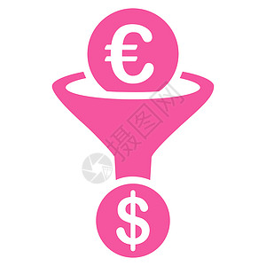 货币换算图标利润联盟财务顾客影响榨汁机粉色挤压器销售速度背景