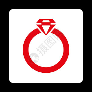 钻石红素材商业扣盘超过彩色集成的钻石环图示石英矿物反射正方形首饰透明度奢华玻璃金子按钮设计图片
