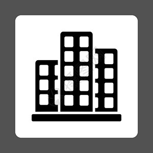 城市图标 来自商业按钮覆盖彩色集财产灰色房子字形大都市村庄城邦房地产办公室建筑物设计图片
