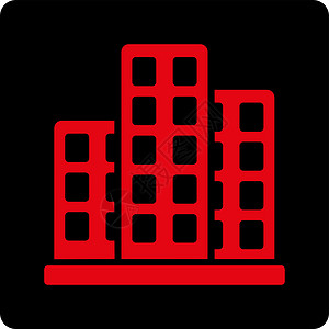 村庄图标城市图标 来自商业按钮覆盖彩色集建筑物酒店大都市办公室黑色城邦村庄红色房子正方形设计图片