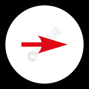 箭头轴 X 平淡红色和白颜色圆环按钮坐标穿透力光标水平指针导航背景图片