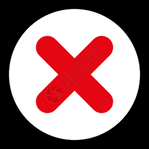 取消平板红白圆环按钮图标橡皮白色黑色字形背景危险背景图片