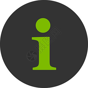 信息平板生态绿色和灰色圆环按钮字形暗示服务台问题帮助图标字母问号背景图片