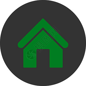 出生地家庭平平绿色和灰色圆环按钮财产家园栖息地建筑学机构商业房地产小屋办公室祖国设计图片