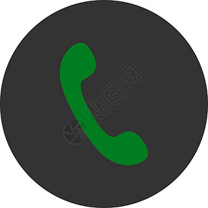 电话平板绿色和灰色圆环按钮戒指电话号码电讯扬声器字形图标热线讲话拨号背景图片