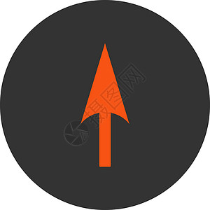 箭头轴 Y 平橙色和灰色光标穿透力生长导航坐标箭头指针背景图片