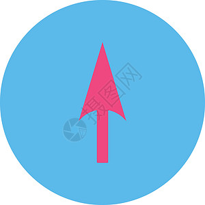 箭头轴Y平面粉色和蓝色圆环按钮指针导航穿透力生长箭头坐标光标背景图片