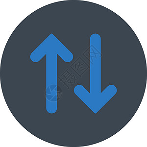 翻转平面光滑蓝色圆形按钮变体字形同步运动镜子图标箭头方法交换字拖背景图片