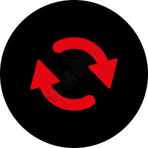 刷新平板密集红色和黑色圆环按钮旋转交换交易字形下载回滚回收同步导航背景图片