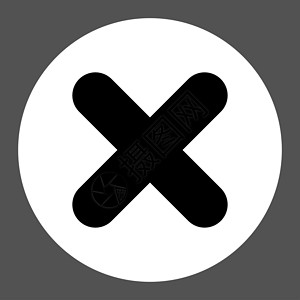 取消黑色和白色平板圆环按钮灰色背景橡皮图标危险背景图片