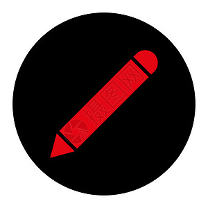 粉笔平板红色和黑色密集的红色和黑色圆环按钮签名记事本铅笔编辑背景图片