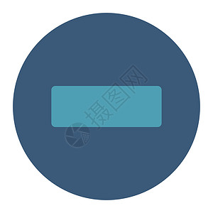 立构图标淡化平立青色和蓝色圆环按钮橡皮垃圾桶图标长方形垃圾回收站背景