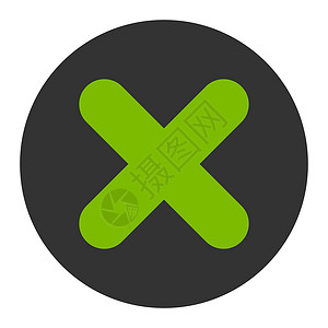 取消平板生态绿色和灰色绿色圆环按钮橡皮危险图标背景图片