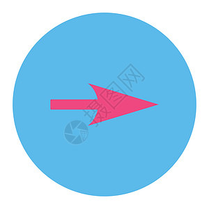 箭头轴 X 平平粉色和蓝色圆环按钮光标导航坐标水平穿透力指针背景图片
