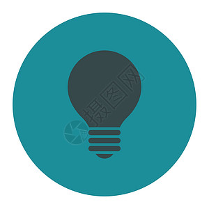 平板软蓝色彩色圆环按键活力专利发明图标力量照明玻璃灯泡天才电气背景