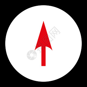 箭头 Axis Y 平面红白双色圆环按钮导航坐标生长光标指针穿透力箭头轴背景图片