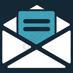 从打开邮件图标白色通讯明信片邮资字形深蓝色信封邮政背景数据背景图片
