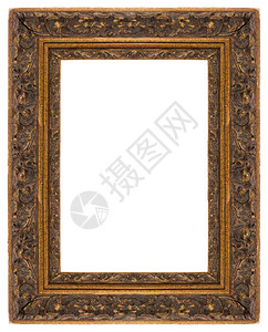 木制图片框边界棕色剪裁乡村风化绘画画廊展示框架长方形背景图片
