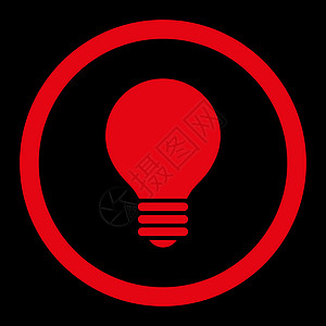 电子散盘平板红颜色四向矢量图标风暴解决方案发明专利黑色背景玻璃灯泡字形电气设计图片