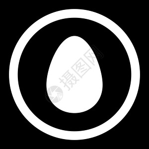 鸡蛋平面白颜色四向矢量图标数字食物细胞早餐形式黑色背景字形背景图片