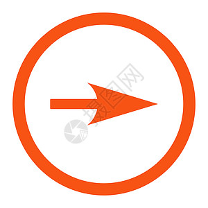 箭头轴 X 平橙色 四角光栅图标背景图片