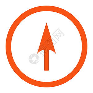 箭头轴 Y 平面橙色背景图片