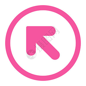 粉色指示箭头向左平面粉色向上箭头出口运动导航光标指针字形背景