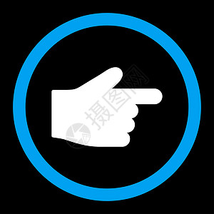 指平平淡蓝色和白颜色 四轮光栅图标导航黑色作品棕榈拇指字形指针光标手指背景背景图片