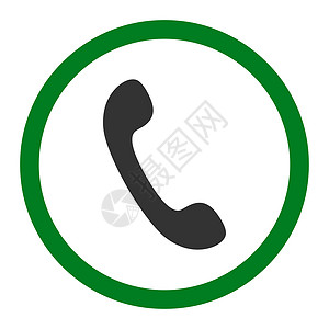 电话平板绿色和灰色 四轮光栅图标戒指拨号扬声器热线电话号码电讯讲话字形背景图片
