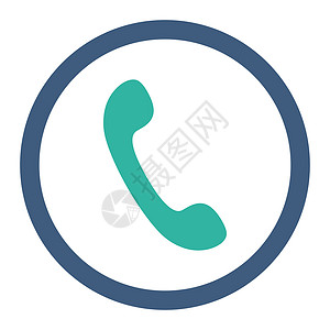 热线图标电话平板钴和青青色四轮光栅图标热线扬声器戒指拨号电话字形电话号码电讯讲话背景