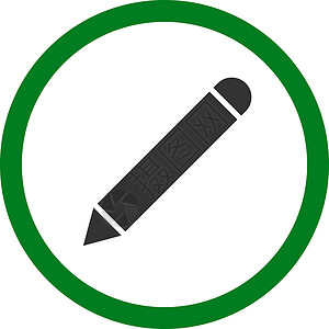 粉笔平板绿色和灰色整形矢量图标编辑字形记事本签名铅笔背景图片