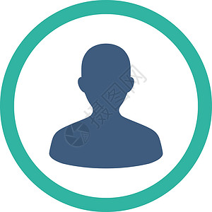 青头菌用户平板钴和青青色四向矢量图标帐户绅士成员照片经理身份性格顾客成人客户插画
