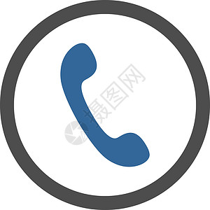 电话平板钴和灰色圆形矢量图标电话号码扬声器字形拨号戒指电讯热线电话讲话插画