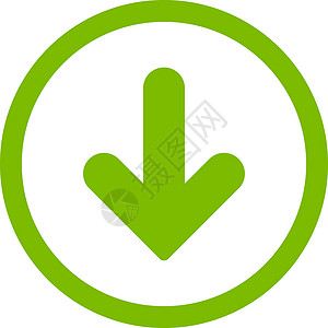 绿色方框箭头向下平面箭头淡下绿色绿色生态颜色四向矢量图标插画