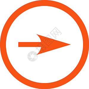 箭头轴X平橙色四向矢量图标背景图片