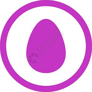 紫燕百味鸡鸡蛋平紫紫色四向矢量图标插画