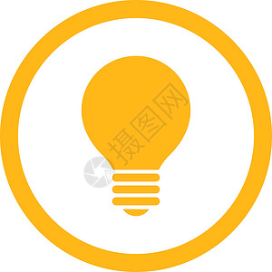 平板黄色四向矢量图标电气发明专利创新照明玻璃思维字形活力力量设计图片