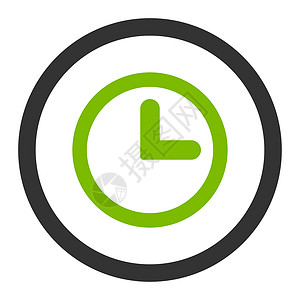 环状图标时钟平板生态绿色和灰色环状光栅图标字形指针商业日程柜台跑表手表圆圈小时速度背景