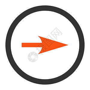 箭头轴 X平橙色和灰色导航穿透力指针水平坐标光标背景图片