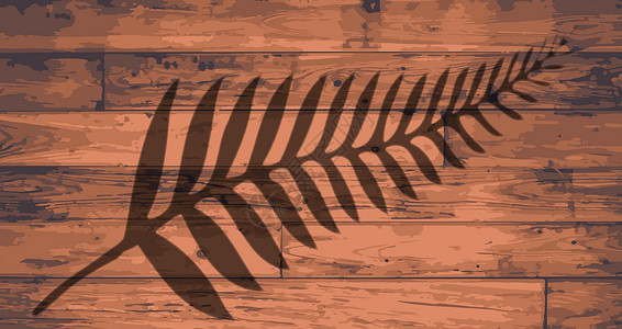 brand新西兰 Fern Brand品牌艺术艺术品植物绘画木头国家叶子插图插画