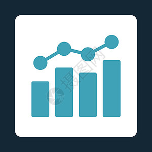 分析图标深蓝色监控销售量字形金融信息蓝色生长数据白色背景图片