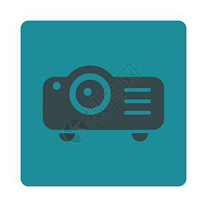 投影器图标展示视频电脑投影仪蓝色娱乐摄像机相机字形推介会背景图片